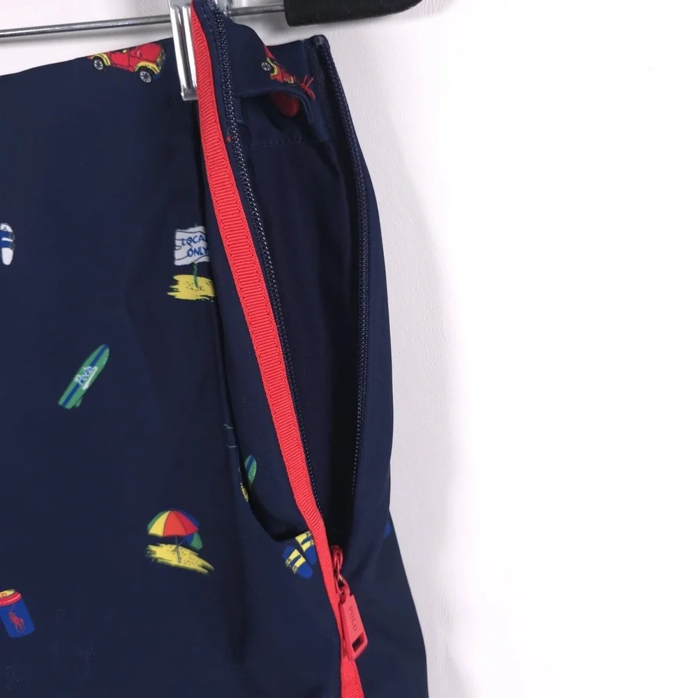 POLO RALPH LAUREN Navy BEACH-PRINT Golf‎ Tennis SKORT Size 2